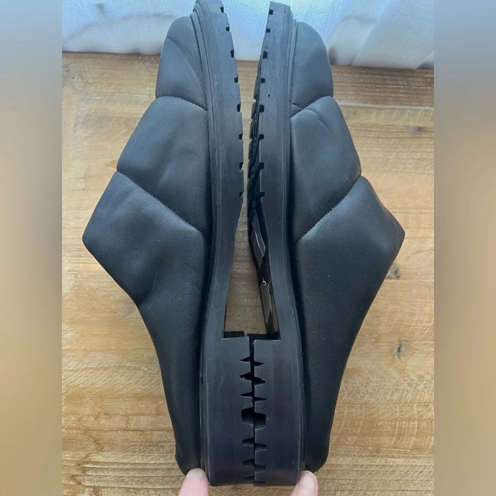 STAUD Astro Quilted Puffer Mules In Black Size 40 New - Picture 7 of 11